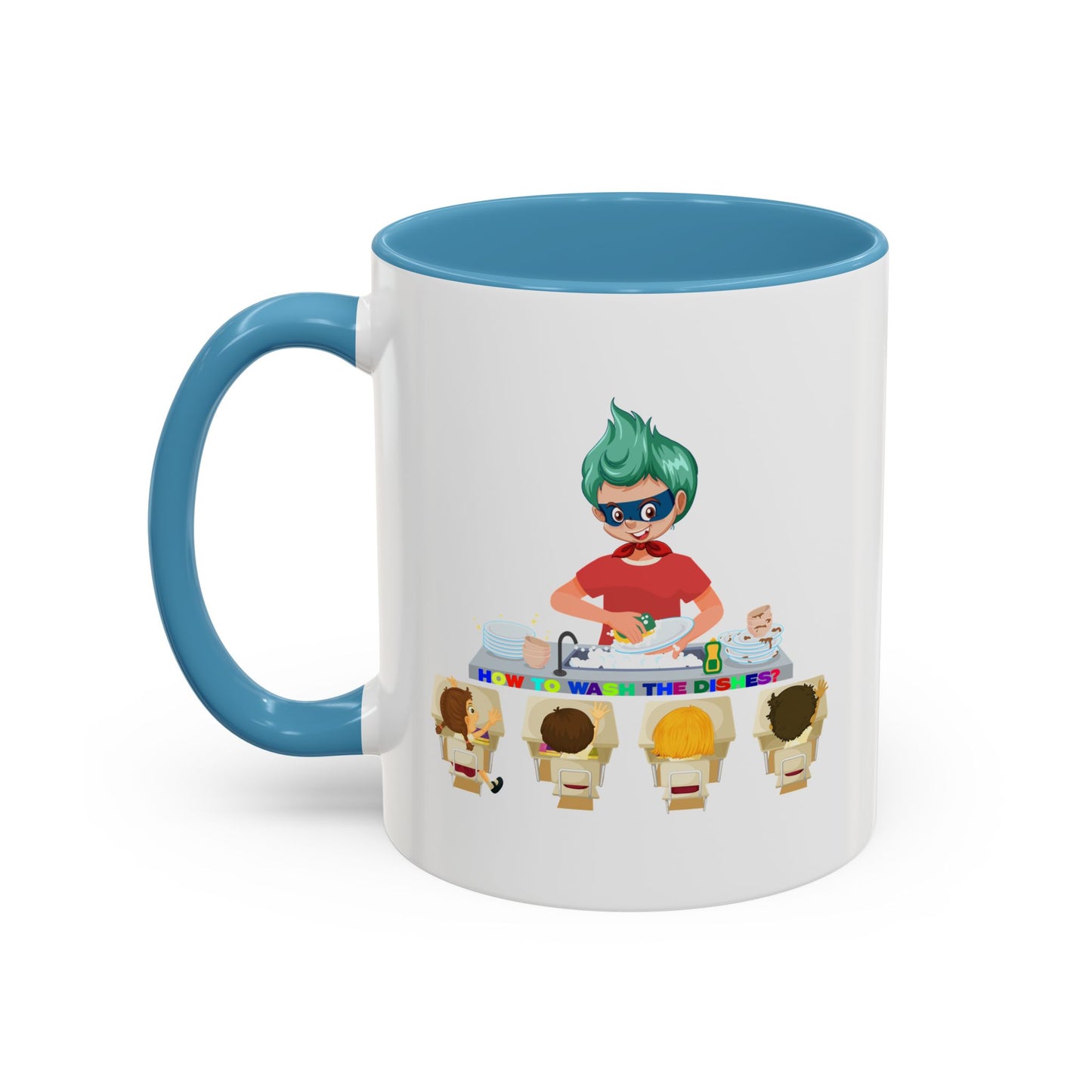 Accent Coffee Mug - Little kiddo teaching to wash dishes