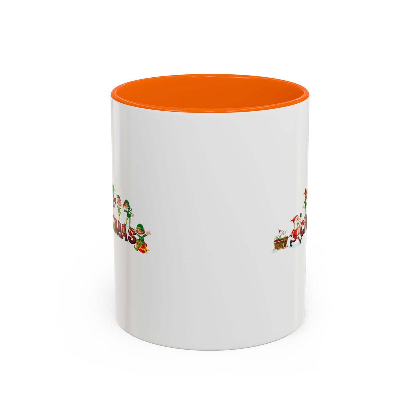 Accent Coffee Mug - Christmas with santa claus and friends