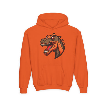 Youth Heavy Blend Hooded Sweatshirt -  Tyrannosaurus rex Printify