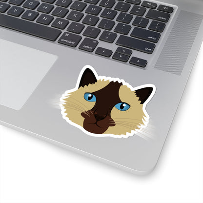 Kiss-Cut Vinyl Decals - Siamese cat Printify