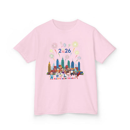 Kids Heavy Cotton™ Tee - Happy new year with fireworks - [[{"value":"Wonderwear Kid"}]]