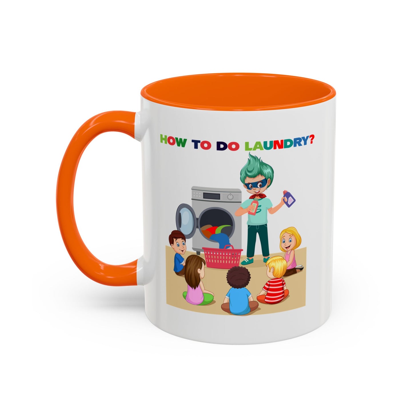 Accent Coffee Mug - super kiddo teaching laundry