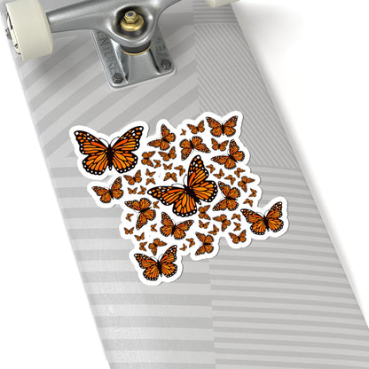 Kiss-Cut Vinyl Decals  - Monarch butterflies Printify