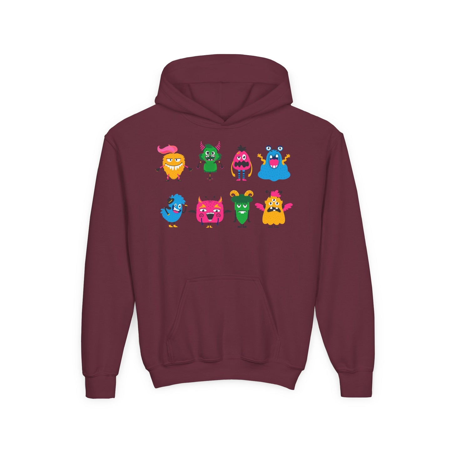 Youth Heavy Blend Hooded Sweatshirt - Set of monsters