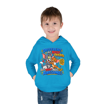Toddler Hoodie — Tom and Jerry - Different, Best Friends