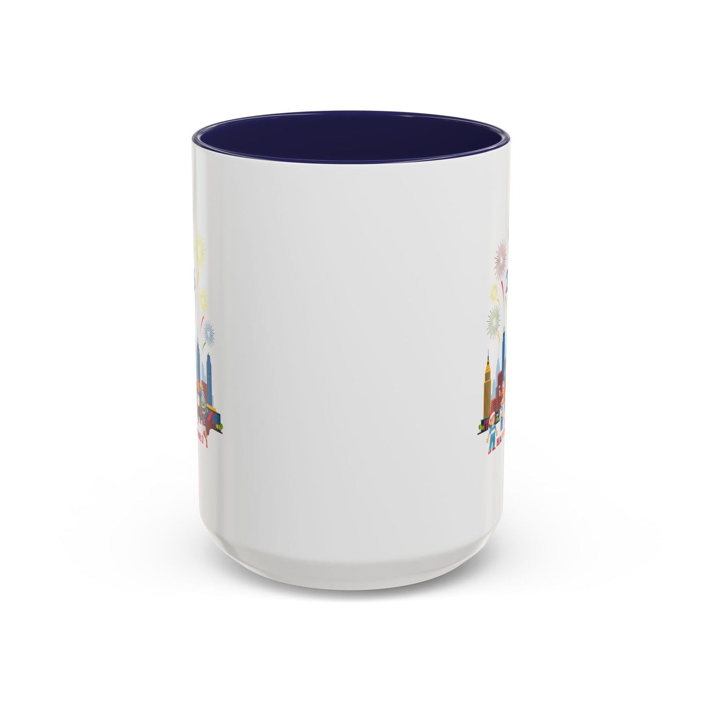 Accent Coffee Mug - Happy new year with fireworks