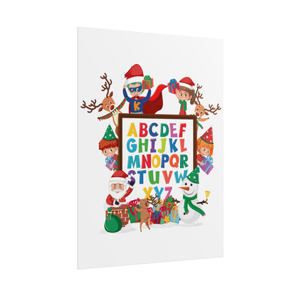 Rolled Posters - Christmas alphabet with super kiddo - [[{"value":"Wonderwear Kid"}]]