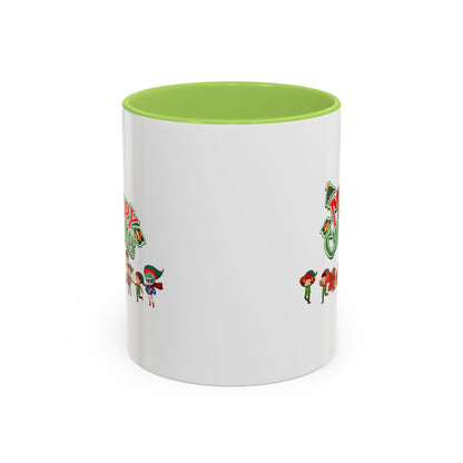 Accent Coffee Mug - Merry christmas from super friends - [[{"value":"Wonderwear Kid"}]]