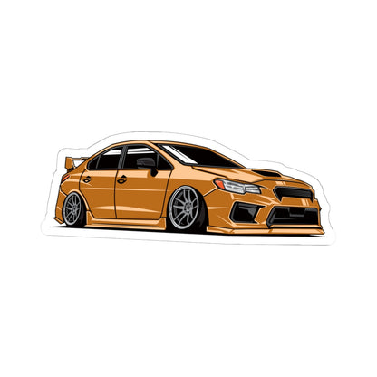 Kiss-Cut Stickers - Orange car Printify