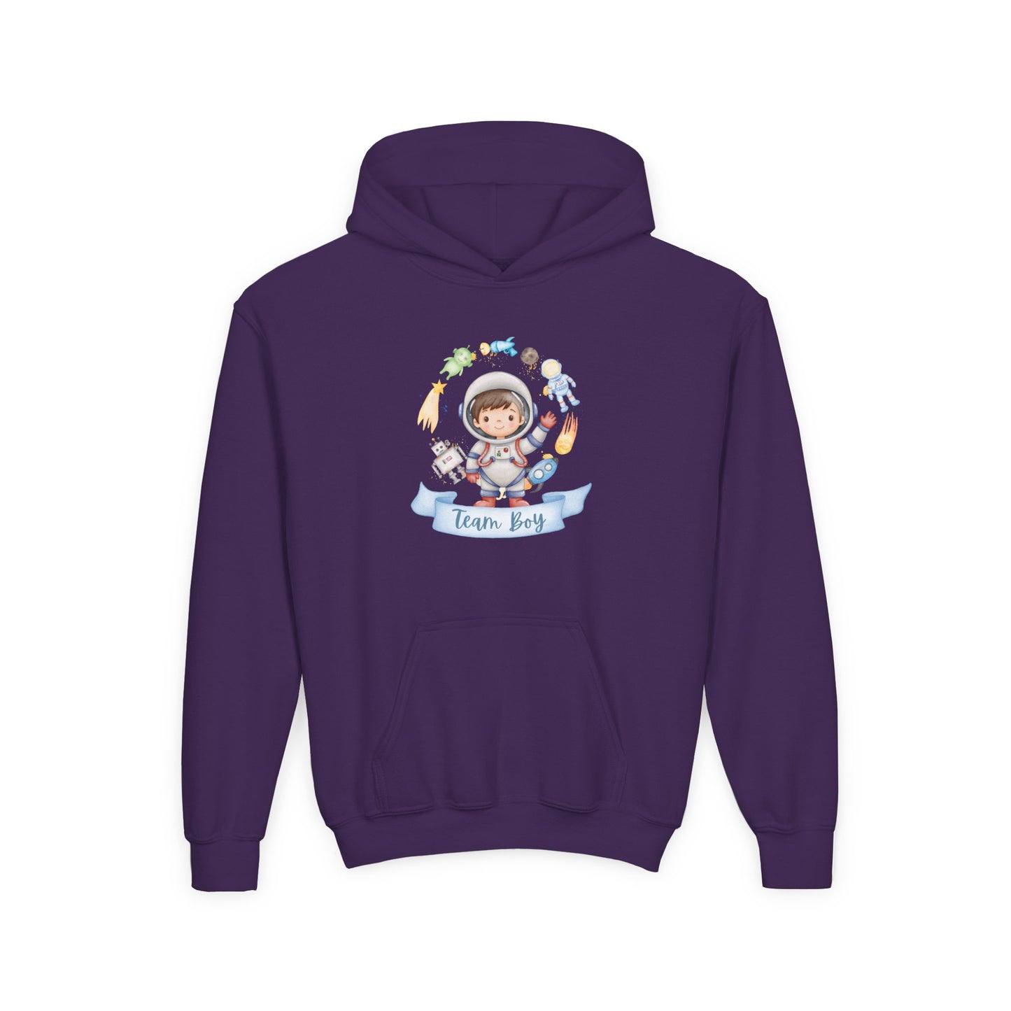 Youth Heavy Blend Hooded Sweatshirt - Astronaut Adventures