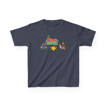 Kids Heavy Cotton™ Tee - Merry christmas and reindeer - [[{"value":"Wonderwear Kid"}]]