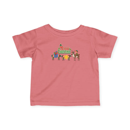 Infant Fine Jersey Tee - Merry christmas and reindeer - [[{"value":"Wonderwear Kid"}]]