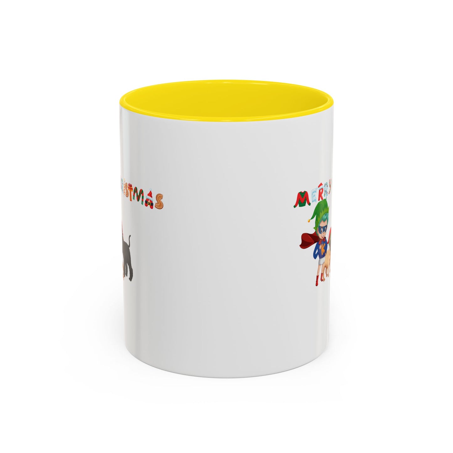Accent Coffee Mug - Super kiddo woith pet friends