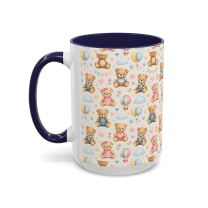 Accent Coffee Mug  (11/15 oz) - Pastel Teddy Bear Nursery