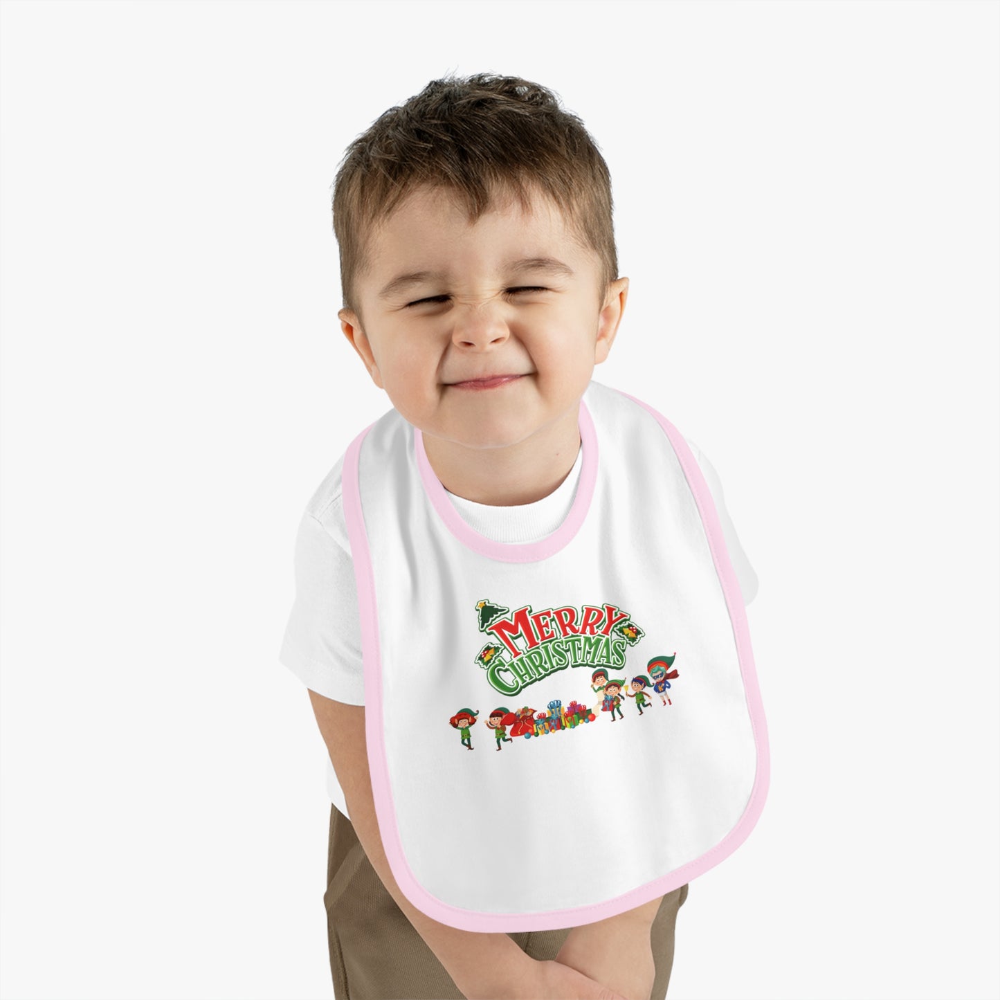 Baby Bib - Merry christmas from super friends