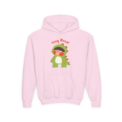 Youth Heavy Blend Hooded Sweatshirt - Tiny Raur, Cute Dino Printify