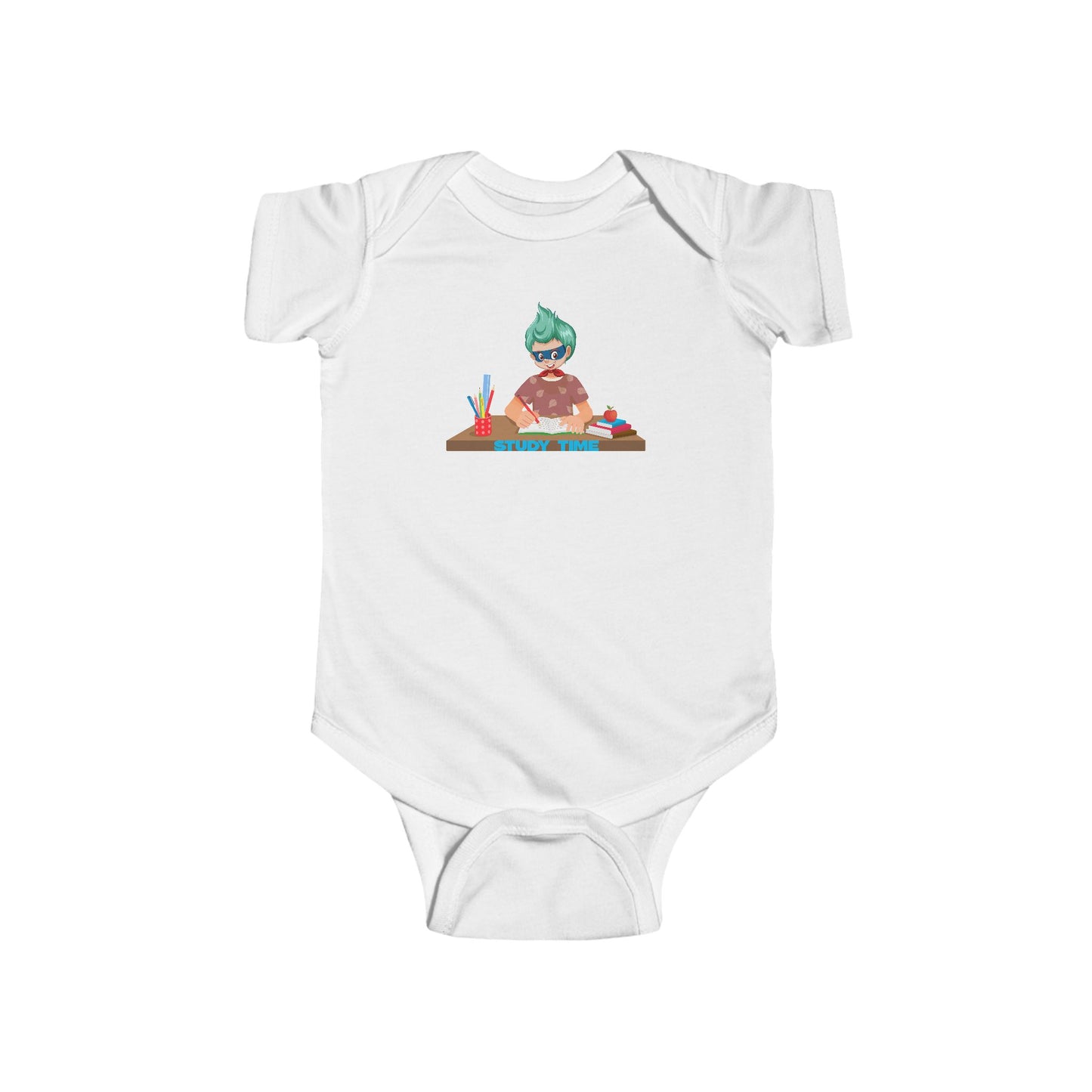 Infant Bodysuit - Super kiddo studying - [[{"value":"Wonderwear Kid"}]]