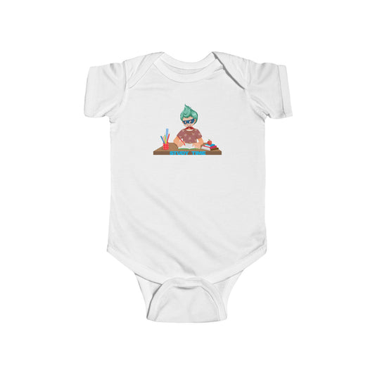 Infant Bodysuit - Super kiddo studying - [[{"value":"Wonderwear Kid"}]]