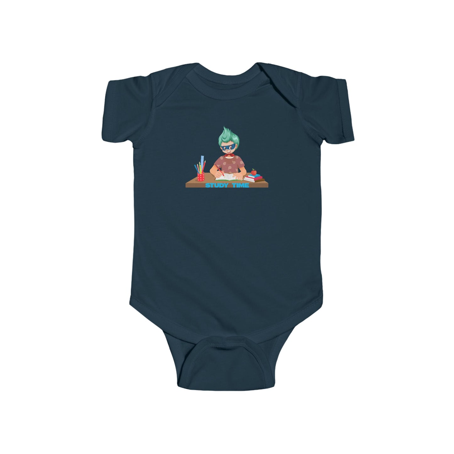 Infant Bodysuit - Super kiddo studying - [[{"value":"Wonderwear Kid"}]]