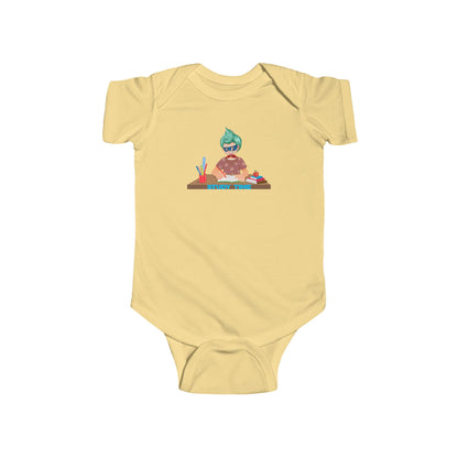 Infant Bodysuit - Super kiddo studying - [[{"value":"Wonderwear Kid"}]]