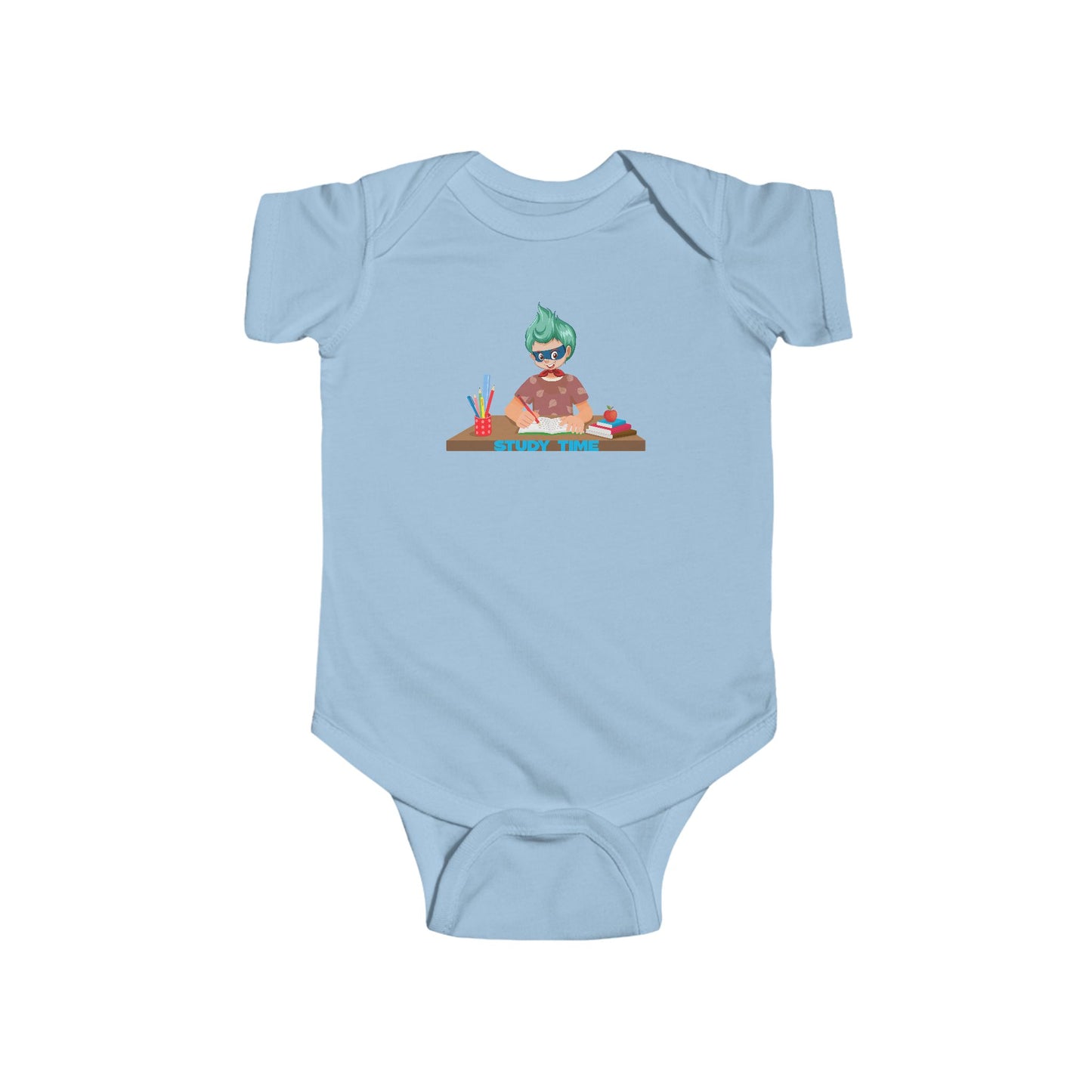 Infant Bodysuit - Super kiddo studying - [[{"value":"Wonderwear Kid"}]]