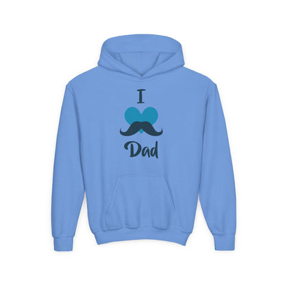 Youth Heavy Blend Hooded Sweatshirt -  I love dad - heart Printify