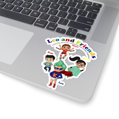 Kiss-Cut Stickers - Leo & Friends - Learning and growing - [[{"value":"Wonderwear Kid"}]]