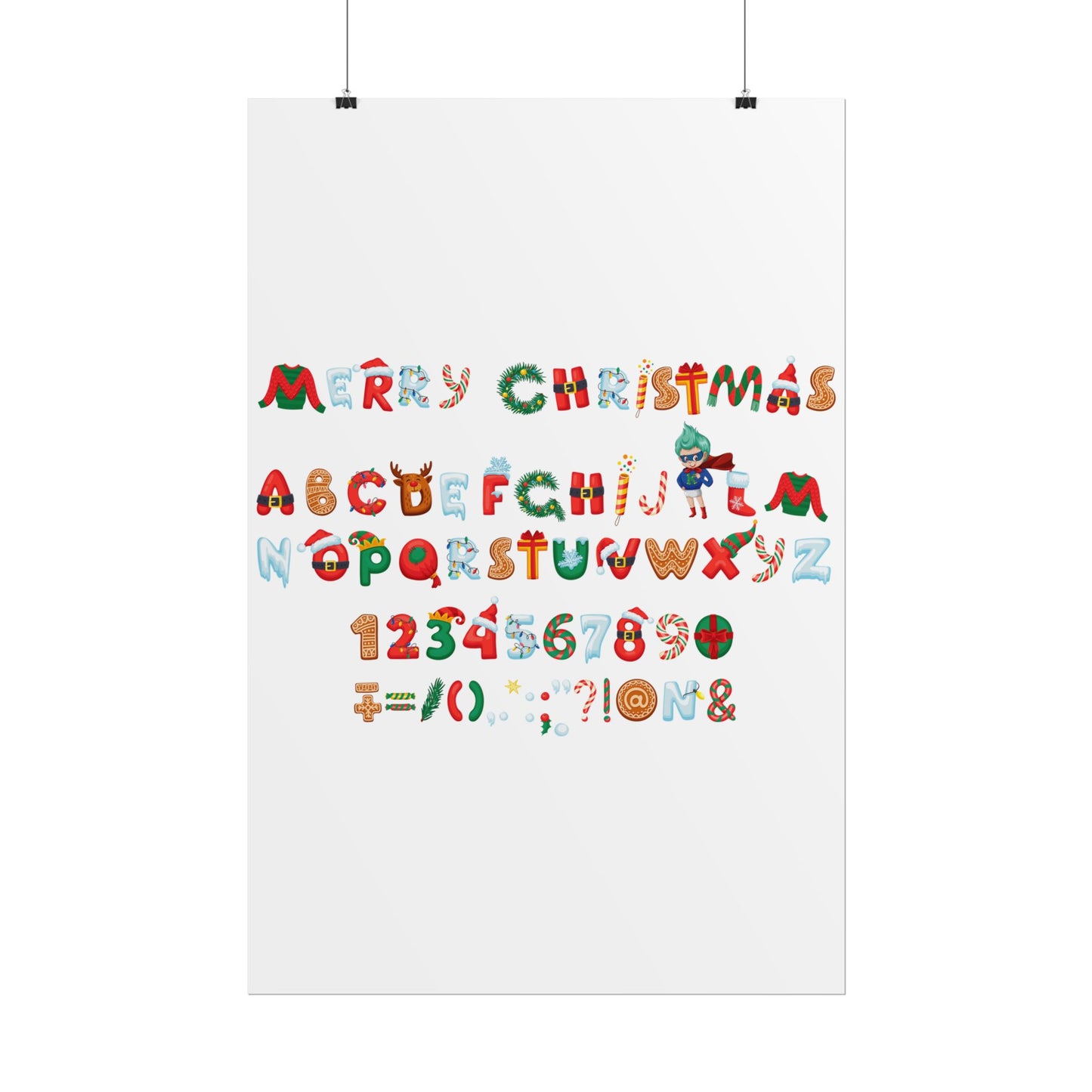 Rolled Posters - Christmas alphabet - [[{"value":"Wonderwear Kid"}]]