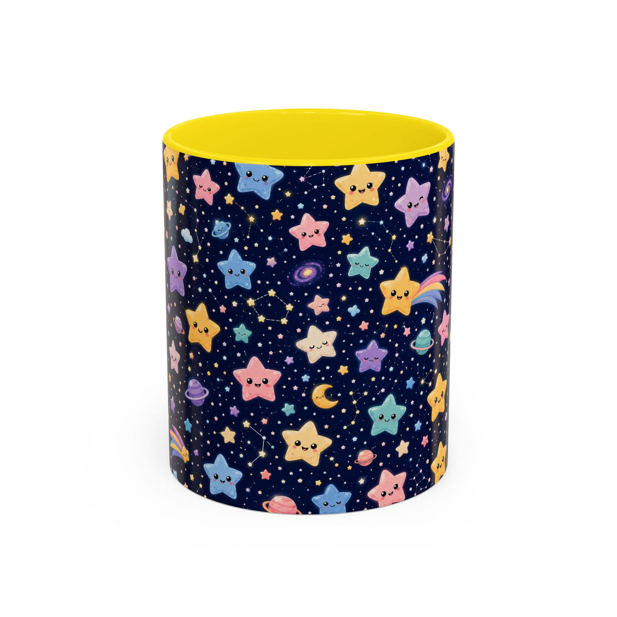 Accent Coffee Mug  (11/15 oz) - Kawaii Pastel Cosmic Night