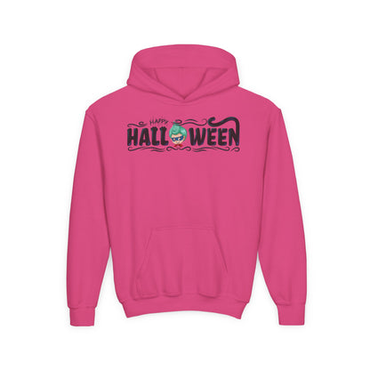 Youth Heavy Blend Hooded Sweatshirt - Happy halloween by super kiddo Printify