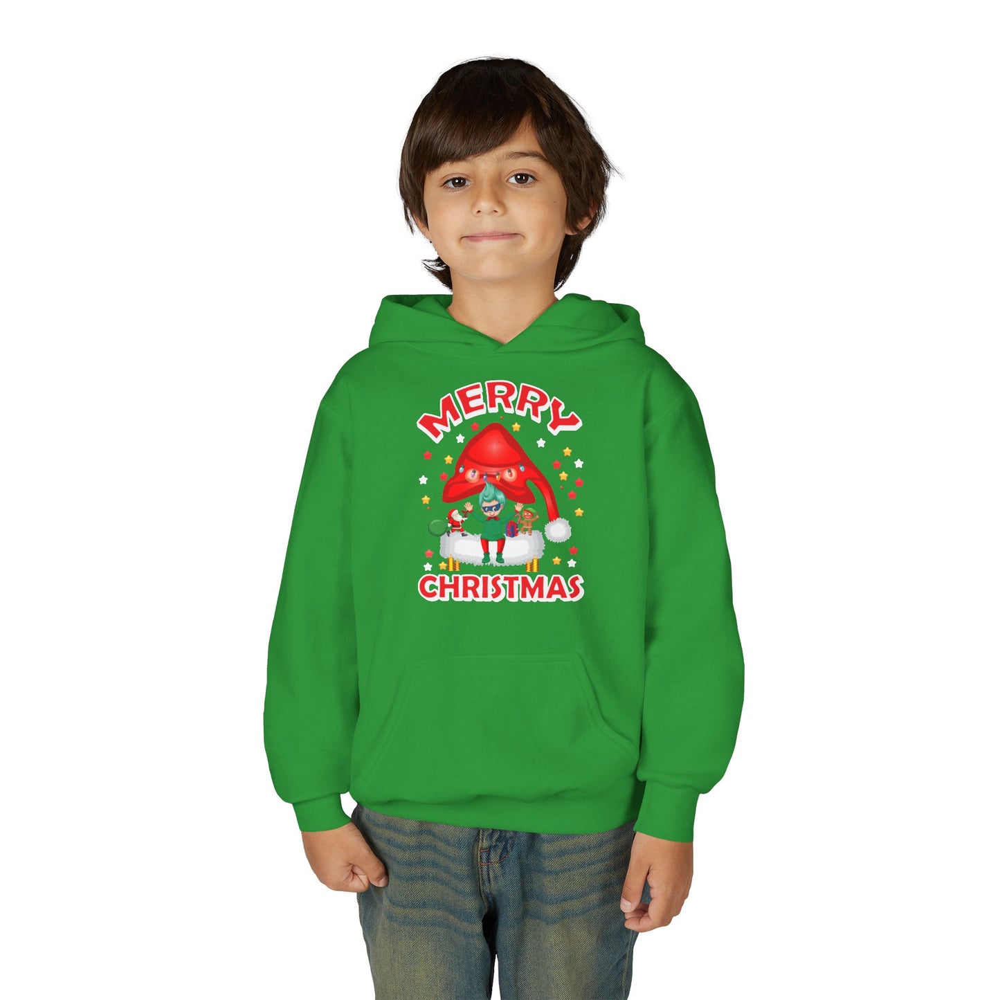 Youth Heavy Blend Hooded Sweatshirt - Merry christmas