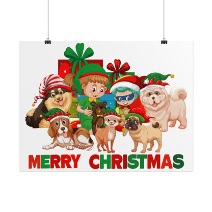 Rolled Posters - Christmas with super kiddo pet friends with text - [[{"value":"Wonderwear Kid"}]]