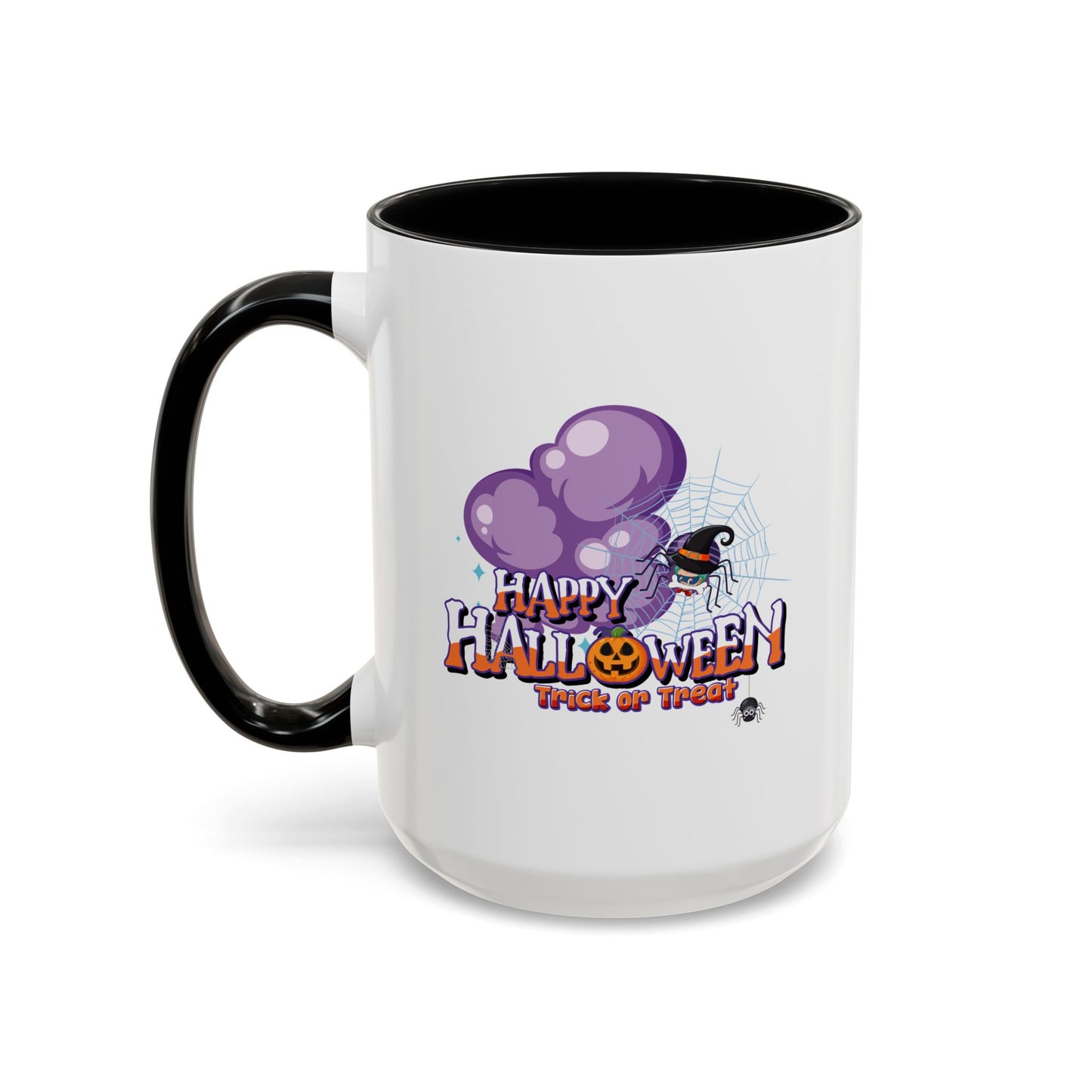 Accent Coffee Mug - Happy holloween - spider kiddo