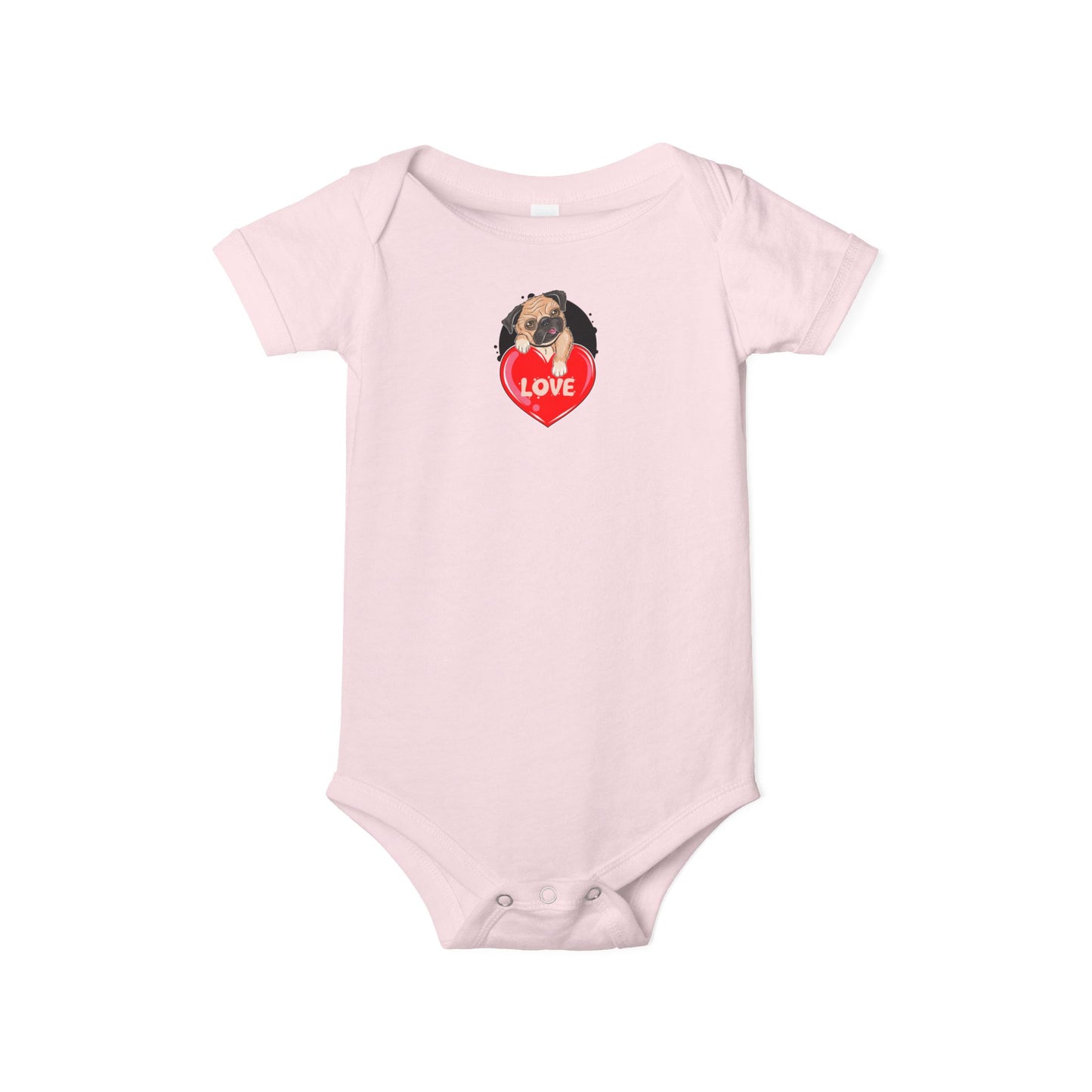 Infant Jersey One Piece - Valentines - Cute Pug - [[{"value":"Wonderwear Kid"}]]