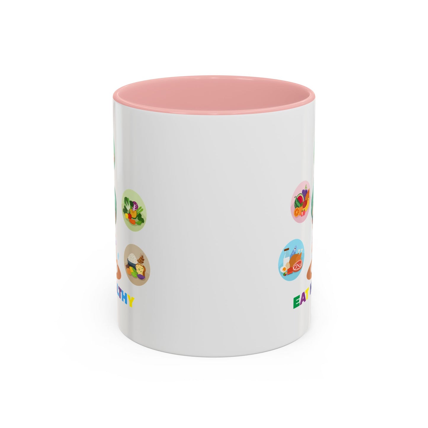 Accent Coffee Mug - Supper kiddo showing healthy food to eat