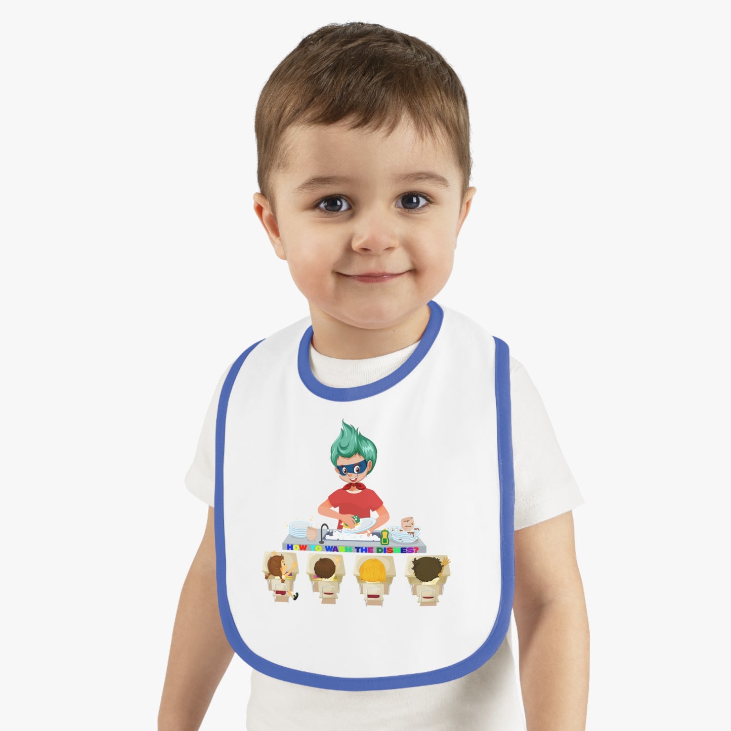 Baby Bib - Little kiddo teaching to wash dishes