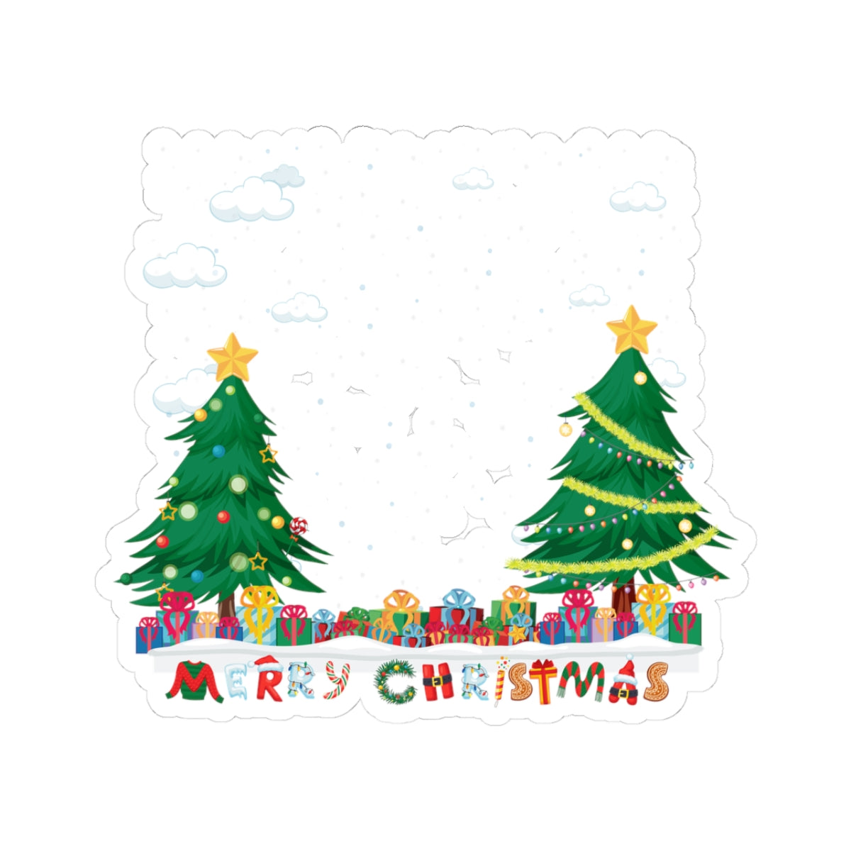 Kiss-Cut Stickers - Christmas and snowing - [[{"value":"Wonderwear Kid"}]]