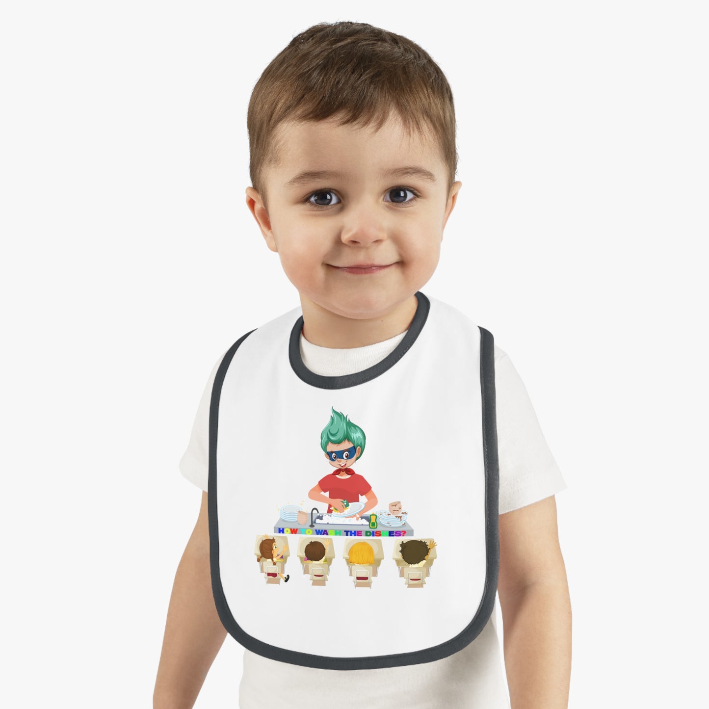Baby Bib - Little kiddo teaching to wash dishes