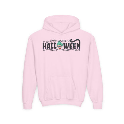 Youth Heavy Blend Hooded Sweatshirt - Happy halloween by super kiddo Printify