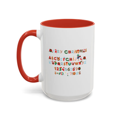 Accent Coffee Mug - Christmas alphabet - [[{"value":"Wonderwear Kid"}]]