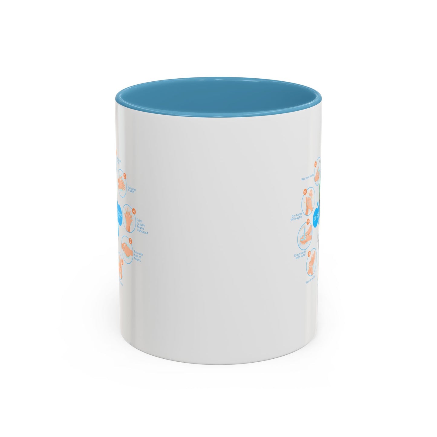 Accent Coffee Mug - Super kiddo hand washing steps