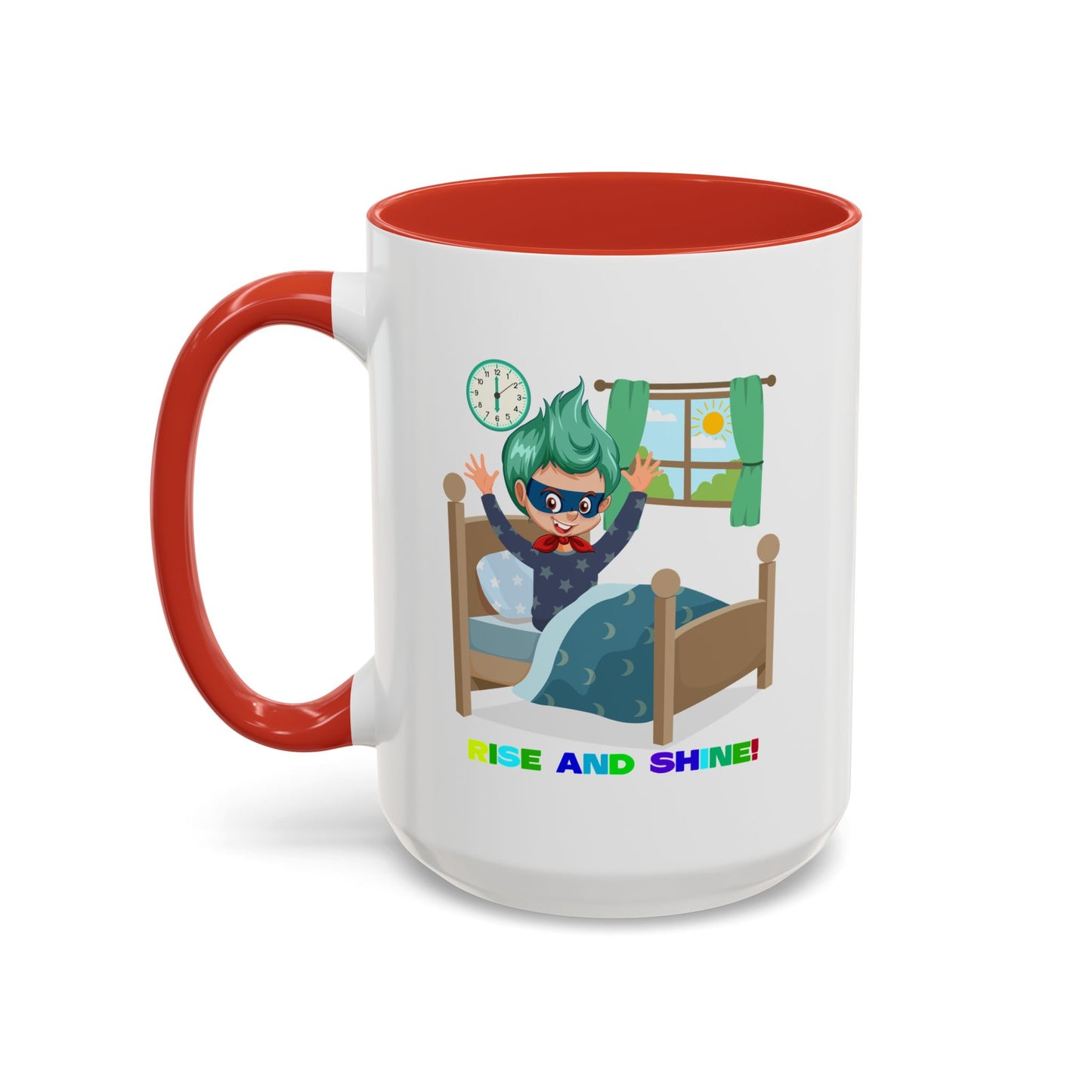 Accent Coffee Mug - Super kiddo teaches us to wake up early