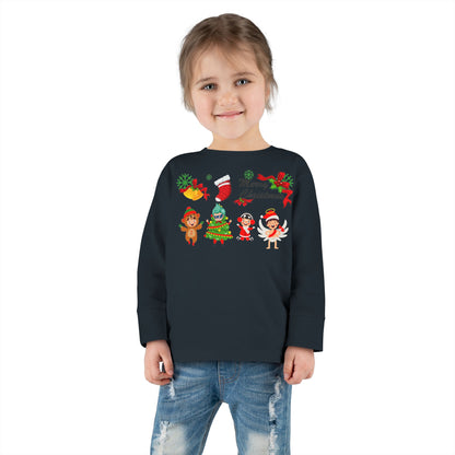 Toddler Long Sleeve Tee - Merry christmas from super kid - [[{"value":"Wonderwear Kid"}]]