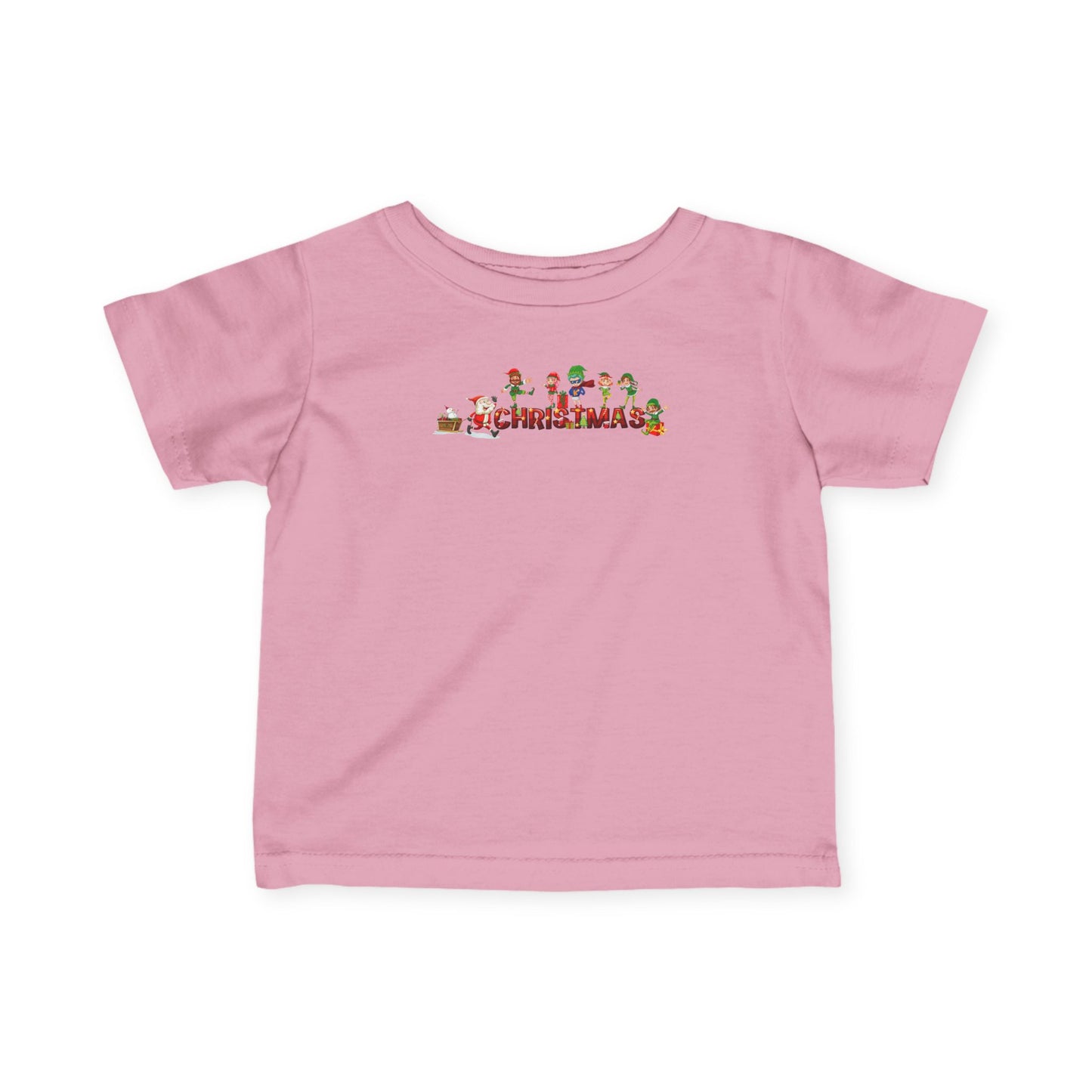 Infant Fine Jersey Tee - Christmas with santa claus and friends - [[{"value":"Wonderwear Kid"}]]