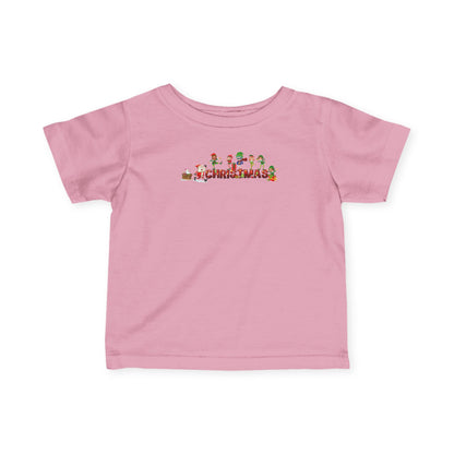 Infant Fine Jersey Tee - Christmas with santa claus and friends - [[{"value":"Wonderwear Kid"}]]