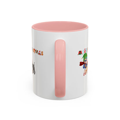 Accent Coffee Mug - Super kiddo woith pet friends - [[{"value":"Wonderwear Kid"}]]