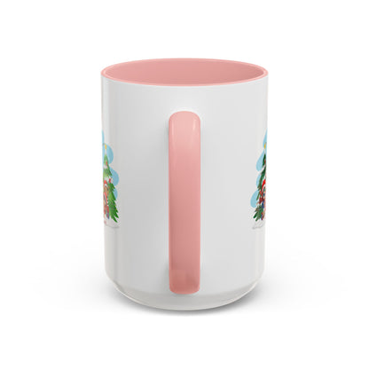 Accent Coffee Mug - Super kiddo with santa claus - [[{"value":"Wonderwear Kid"}]]