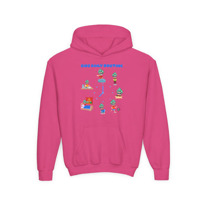 Youth Heavy Blend Hooded Sweatshirt - Super kiddo daily routine - [[{"value":"Wonderwear Kid"}]]