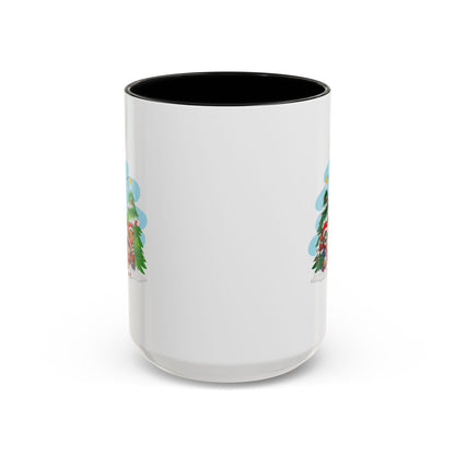 Accent Coffee Mug - Super kiddo with santa claus - [[{"value":"Wonderwear Kid"}]]