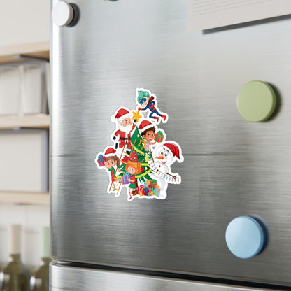 Christmas Kiss-Cut Vinyl Decals – Super kiddo making christmas tree - [[{"value":"Wonderwear Kid"}]]